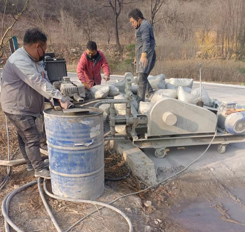 阿克陶路面下沉注浆